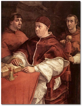Pope Leo X with Cardinals