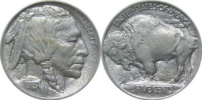 Indian Head Buffalo Nickel 1913